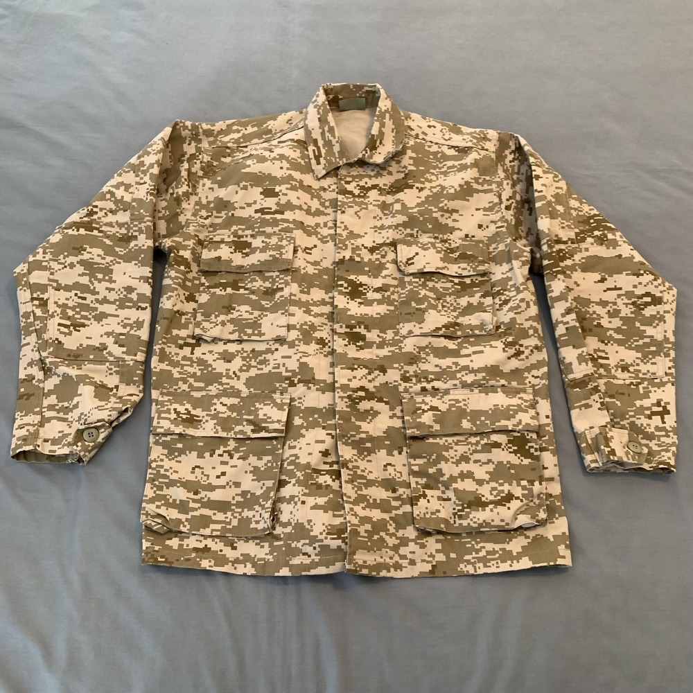 Rothco BDU Jacket Mens Medium Beige Digital Camo‎ Combat Military Field Shirt